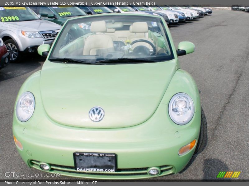 Cyber Green Metallic / Cream Beige 2005 Volkswagen New Beetle GLS Convertible