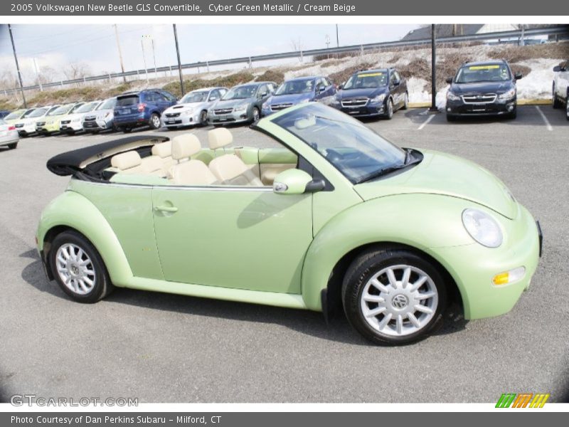 Cyber Green Metallic / Cream Beige 2005 Volkswagen New Beetle GLS Convertible