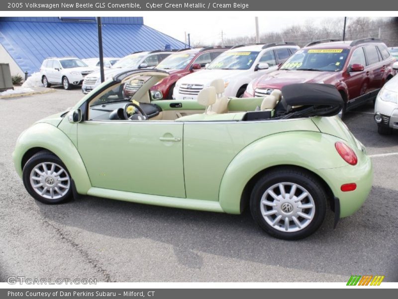 Cyber Green Metallic / Cream Beige 2005 Volkswagen New Beetle GLS Convertible
