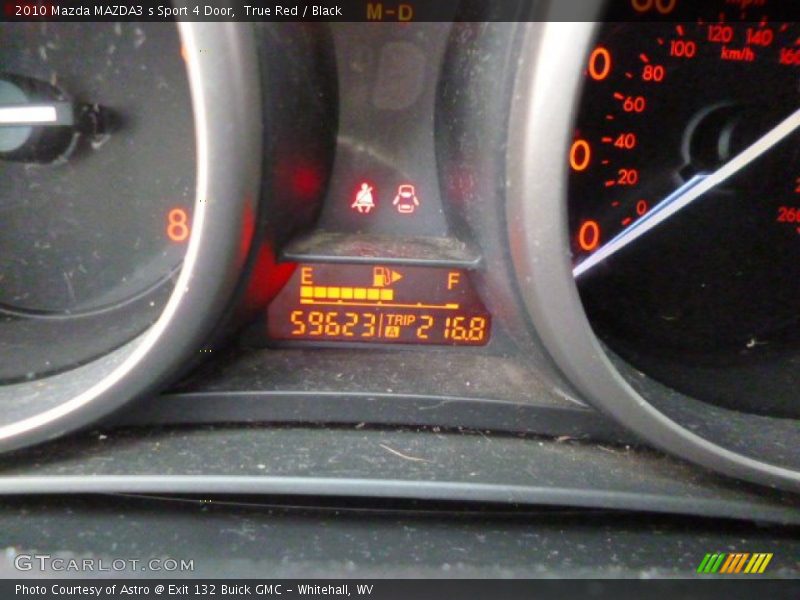 True Red / Black 2010 Mazda MAZDA3 s Sport 4 Door