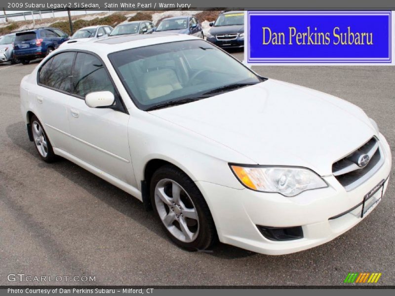 Satin White Pearl / Warm Ivory 2009 Subaru Legacy 2.5i Sedan