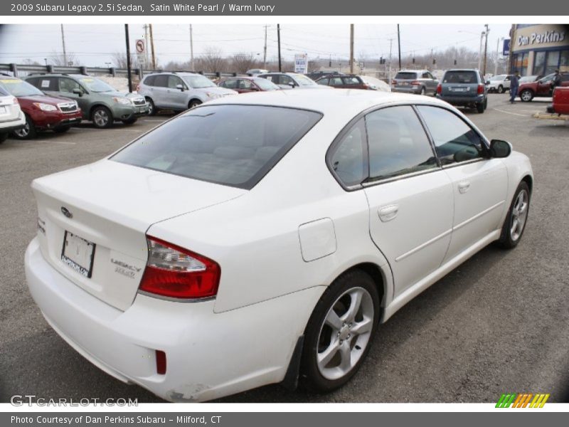 Satin White Pearl / Warm Ivory 2009 Subaru Legacy 2.5i Sedan