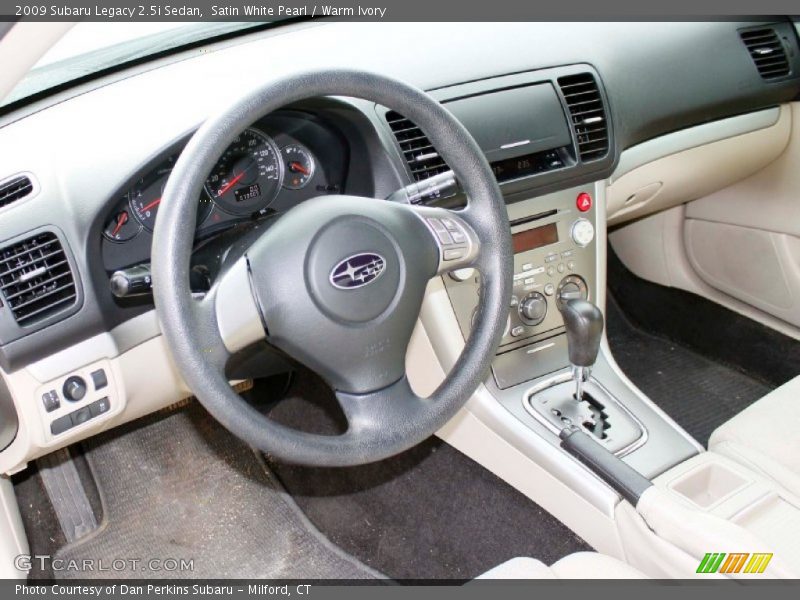 Satin White Pearl / Warm Ivory 2009 Subaru Legacy 2.5i Sedan