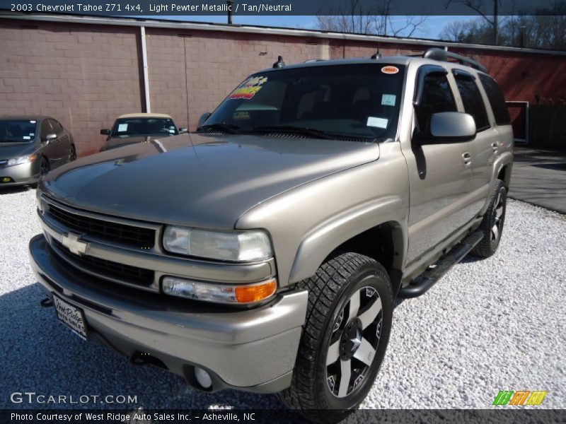 Light Pewter Metallic / Tan/Neutral 2003 Chevrolet Tahoe Z71 4x4