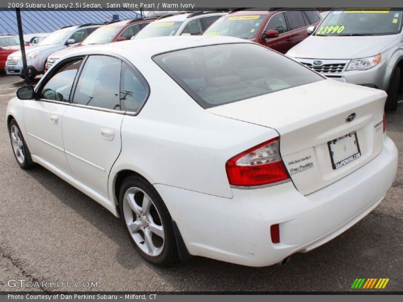 Satin White Pearl / Warm Ivory 2009 Subaru Legacy 2.5i Sedan