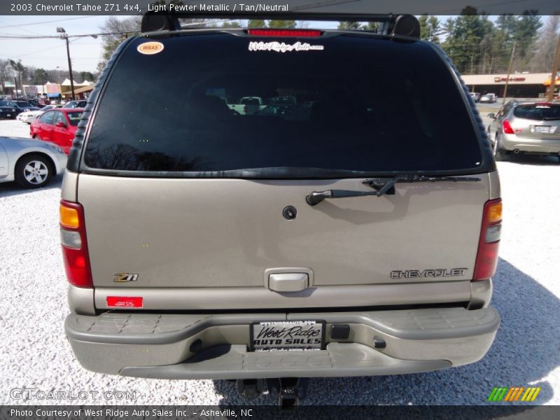 Light Pewter Metallic / Tan/Neutral 2003 Chevrolet Tahoe Z71 4x4