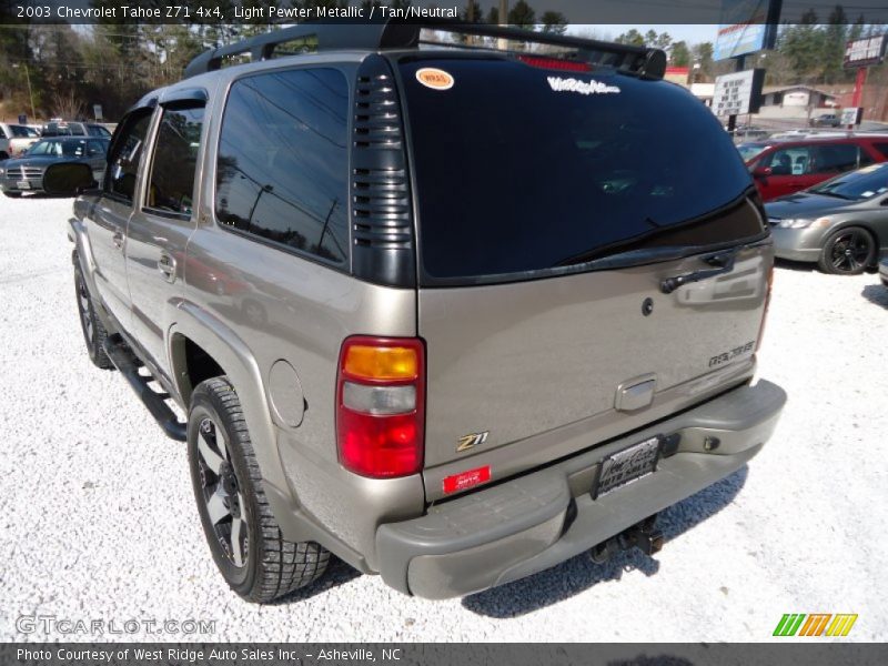 Light Pewter Metallic / Tan/Neutral 2003 Chevrolet Tahoe Z71 4x4