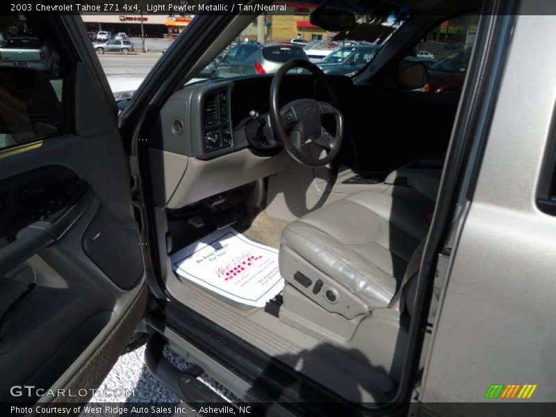 Light Pewter Metallic / Tan/Neutral 2003 Chevrolet Tahoe Z71 4x4