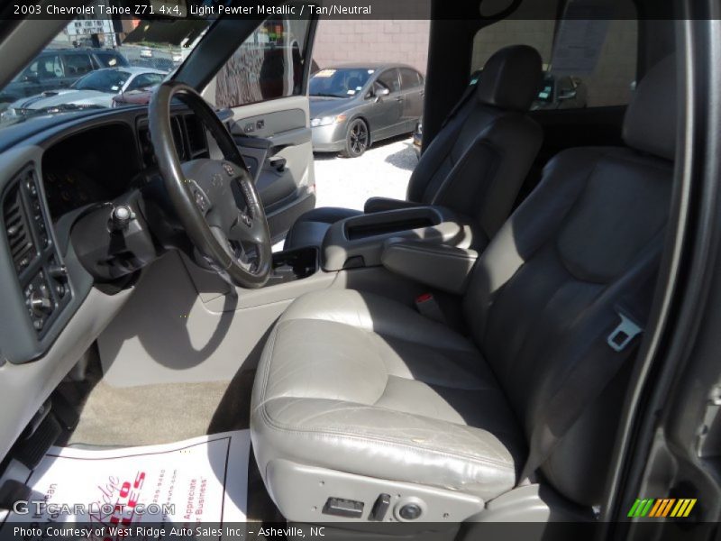 Light Pewter Metallic / Tan/Neutral 2003 Chevrolet Tahoe Z71 4x4