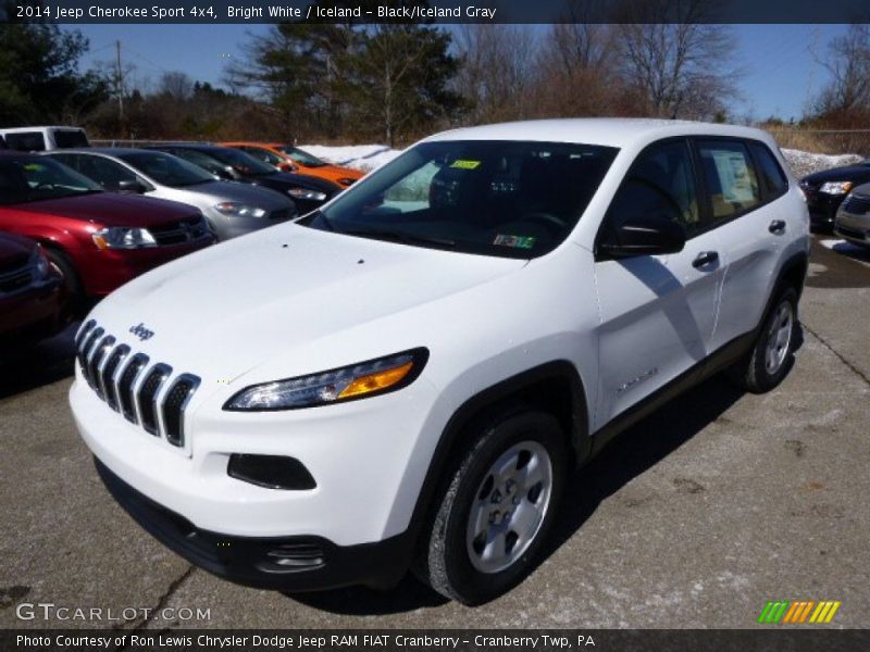 Bright White / Iceland - Black/Iceland Gray 2014 Jeep Cherokee Sport 4x4