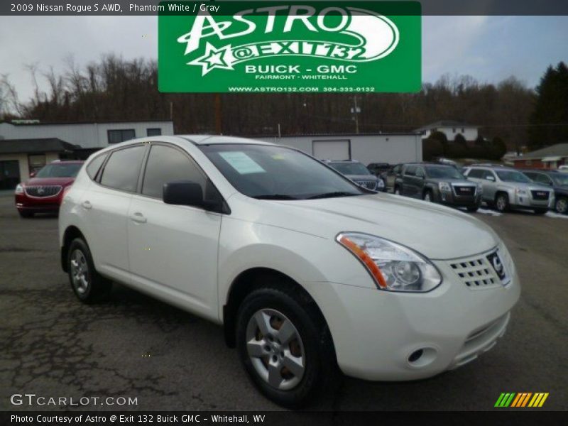 Phantom White / Gray 2009 Nissan Rogue S AWD