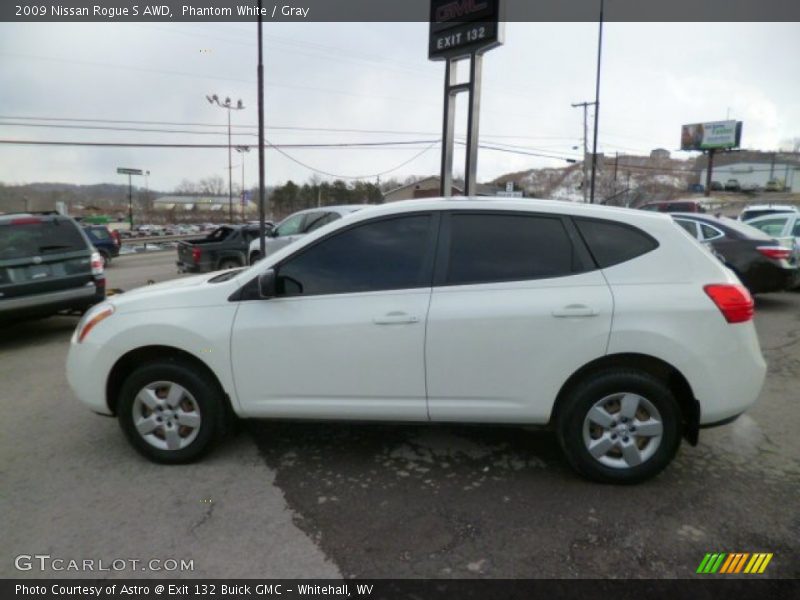 Phantom White / Gray 2009 Nissan Rogue S AWD
