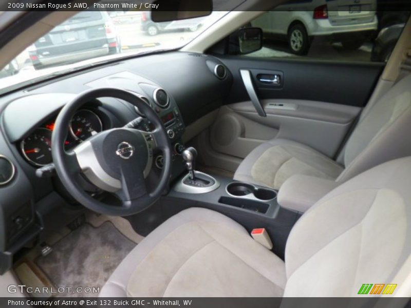 Phantom White / Gray 2009 Nissan Rogue S AWD