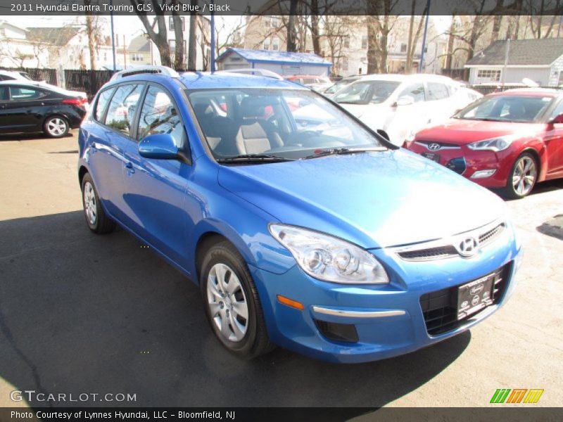 Vivid Blue / Black 2011 Hyundai Elantra Touring GLS