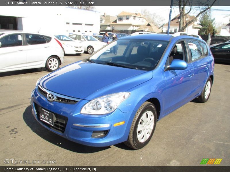 Vivid Blue / Black 2011 Hyundai Elantra Touring GLS