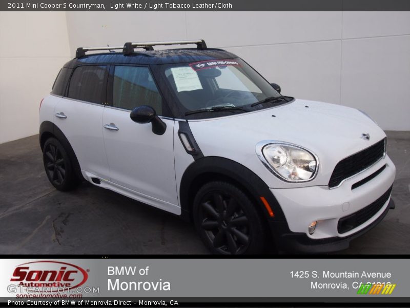 Light White / Light Tobacco Leather/Cloth 2011 Mini Cooper S Countryman