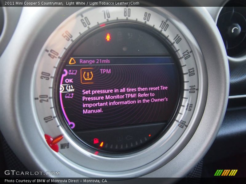 Light White / Light Tobacco Leather/Cloth 2011 Mini Cooper S Countryman