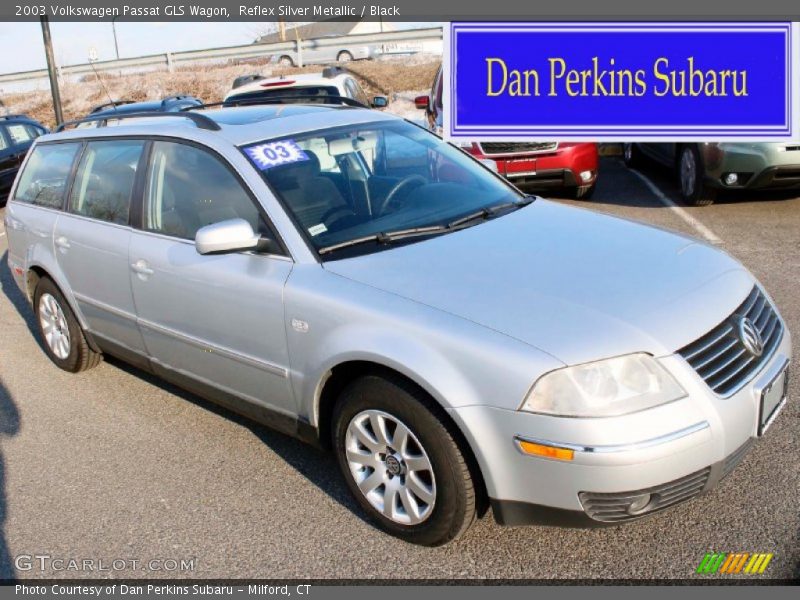 Reflex Silver Metallic / Black 2003 Volkswagen Passat GLS Wagon
