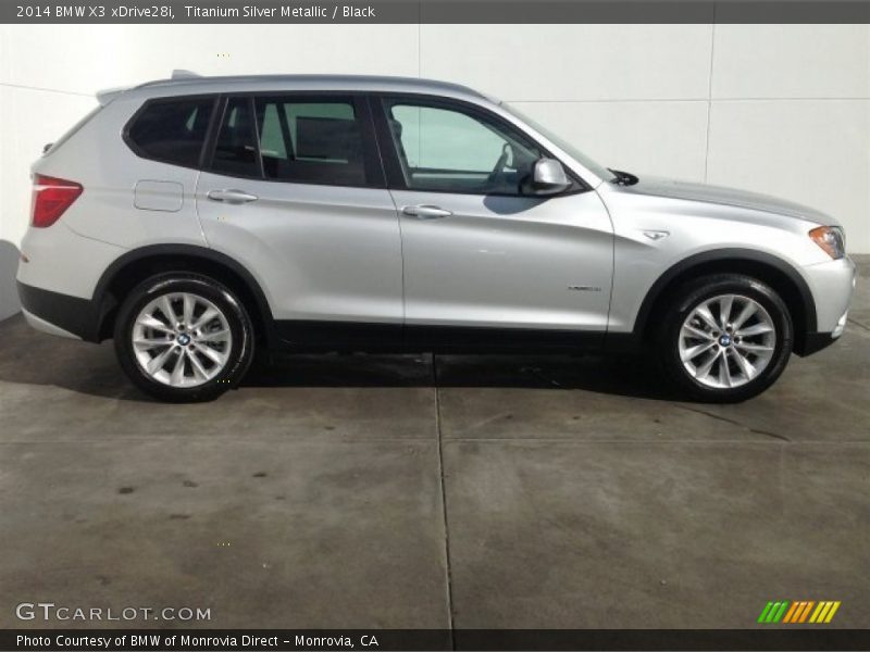 Titanium Silver Metallic / Black 2014 BMW X3 xDrive28i