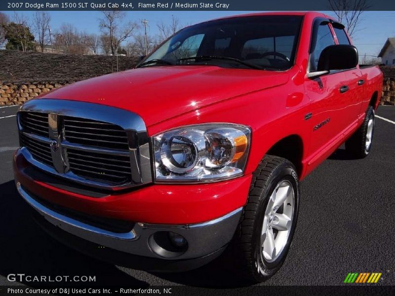 Flame Red / Medium Slate Gray 2007 Dodge Ram 1500 SLT Quad Cab 4x4