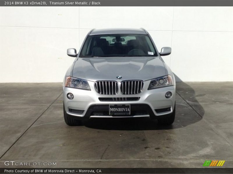 Titanium Silver Metallic / Black 2014 BMW X3 xDrive28i