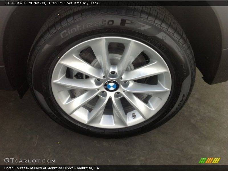 Titanium Silver Metallic / Black 2014 BMW X3 xDrive28i