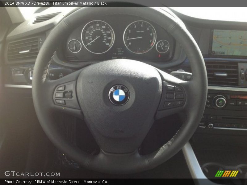 Titanium Silver Metallic / Black 2014 BMW X3 xDrive28i