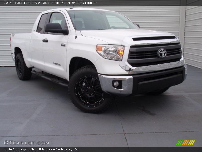 Super White / Graphite 2014 Toyota Tundra SR5 Double Cab
