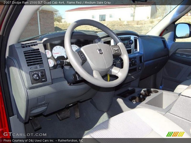 Flame Red / Medium Slate Gray 2007 Dodge Ram 1500 SLT Quad Cab 4x4