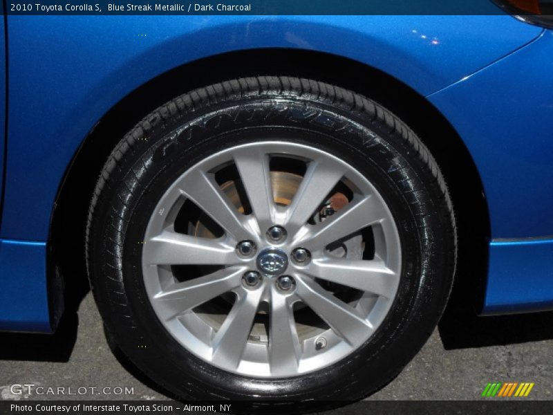 Blue Streak Metallic / Dark Charcoal 2010 Toyota Corolla S