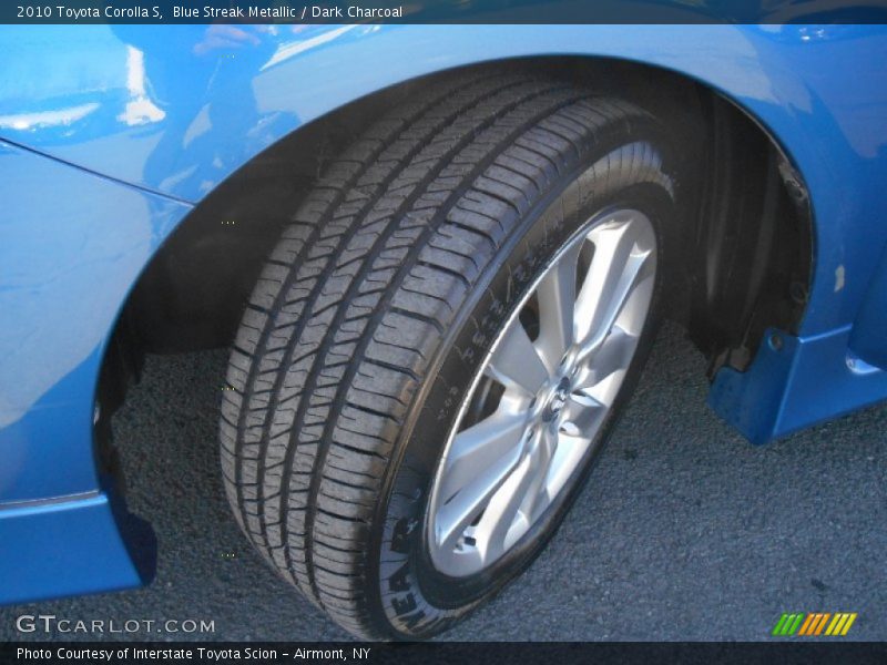 Blue Streak Metallic / Dark Charcoal 2010 Toyota Corolla S