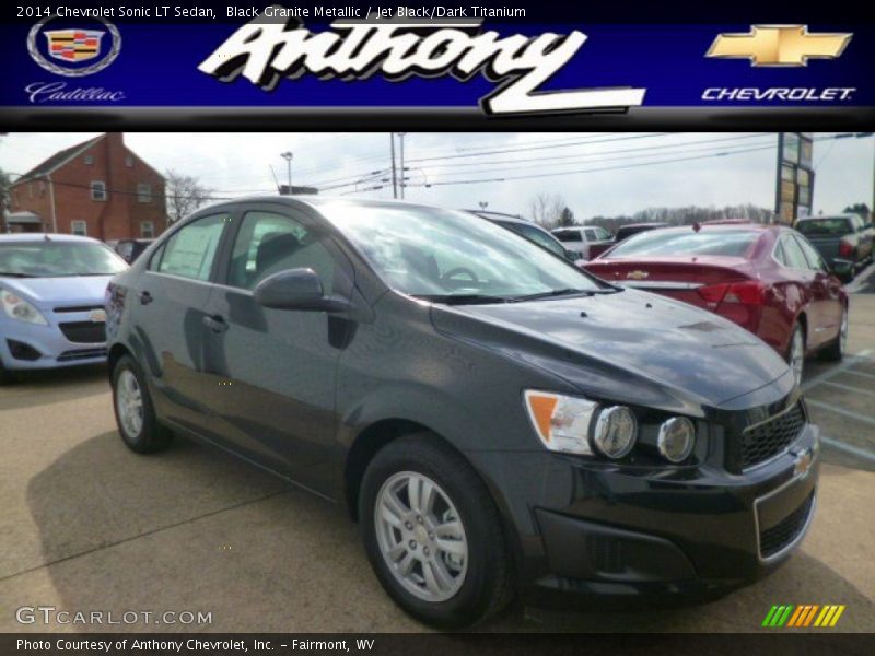 Black Granite Metallic / Jet Black/Dark Titanium 2014 Chevrolet Sonic LT Sedan