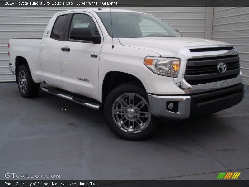 Super White / Graphite 2014 Toyota Tundra SR5 Double Cab