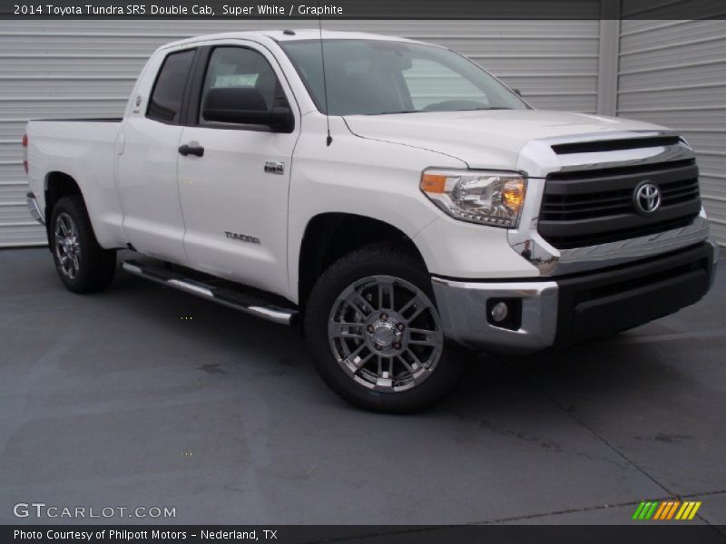 Super White / Graphite 2014 Toyota Tundra SR5 Double Cab