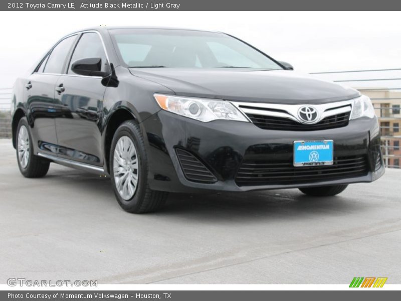 Attitude Black Metallic / Light Gray 2012 Toyota Camry LE