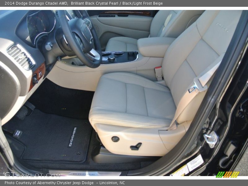 Brilliant Black Crystal Pearl / Black/Light Frost Beige 2014 Dodge Durango Citadel AWD