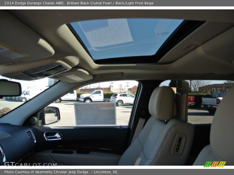Brilliant Black Crystal Pearl / Black/Light Frost Beige 2014 Dodge Durango Citadel AWD
