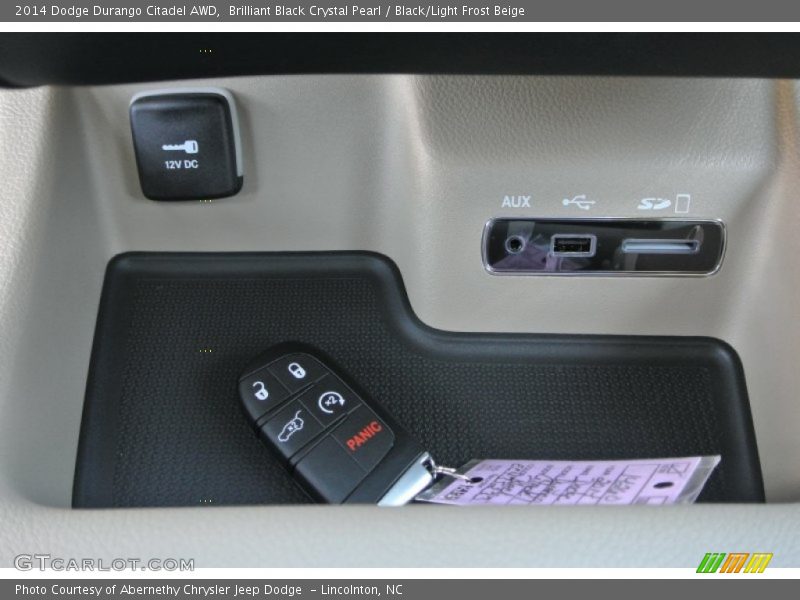 Brilliant Black Crystal Pearl / Black/Light Frost Beige 2014 Dodge Durango Citadel AWD