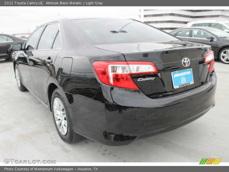 Attitude Black Metallic / Light Gray 2012 Toyota Camry LE