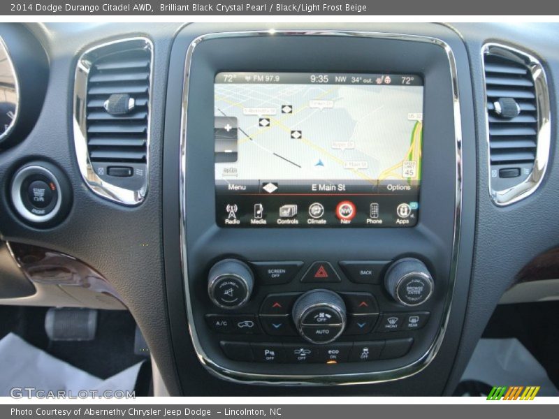 Brilliant Black Crystal Pearl / Black/Light Frost Beige 2014 Dodge Durango Citadel AWD