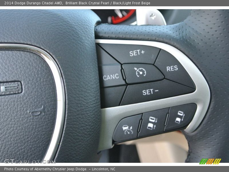 Brilliant Black Crystal Pearl / Black/Light Frost Beige 2014 Dodge Durango Citadel AWD