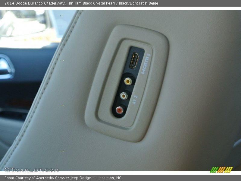 Brilliant Black Crystal Pearl / Black/Light Frost Beige 2014 Dodge Durango Citadel AWD