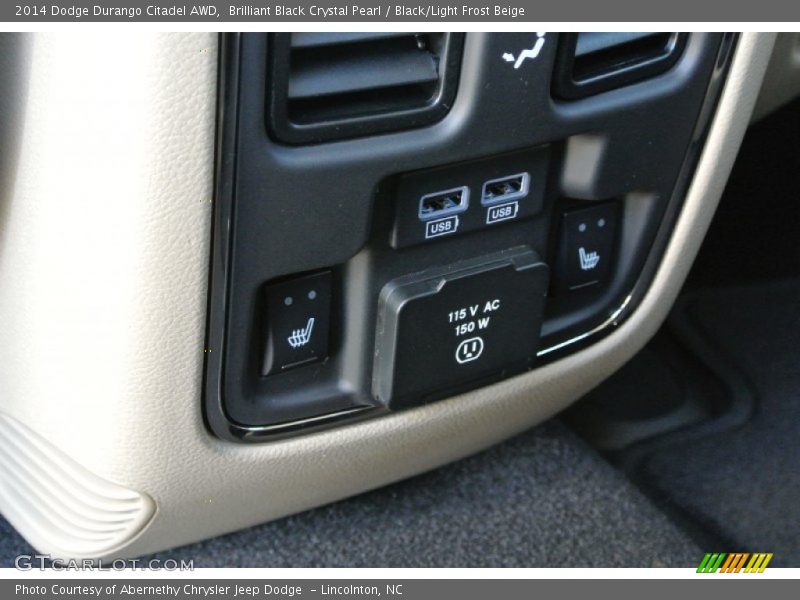 Brilliant Black Crystal Pearl / Black/Light Frost Beige 2014 Dodge Durango Citadel AWD