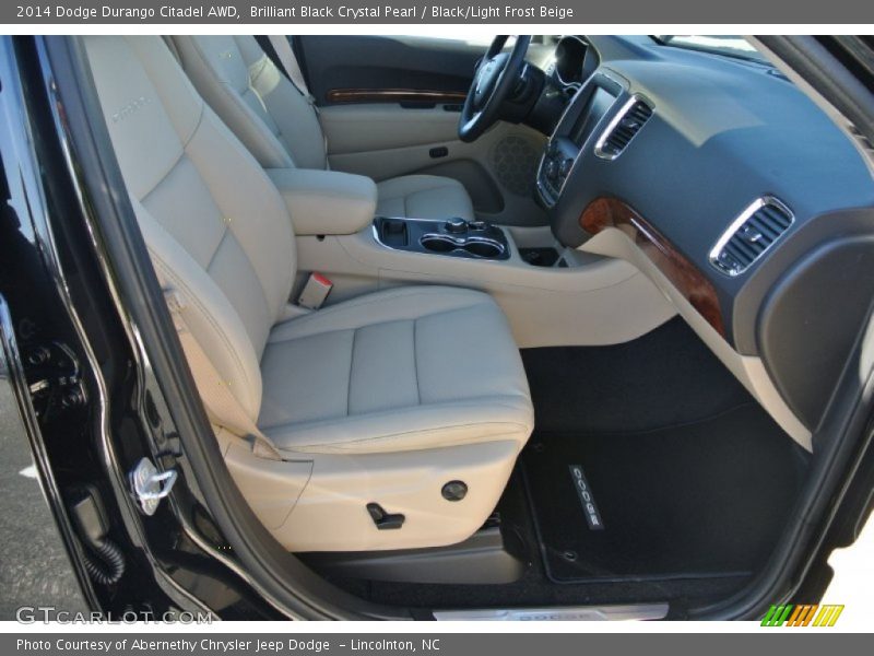 Brilliant Black Crystal Pearl / Black/Light Frost Beige 2014 Dodge Durango Citadel AWD