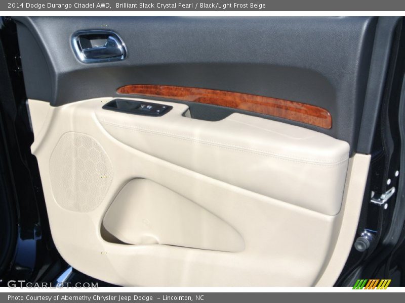 Brilliant Black Crystal Pearl / Black/Light Frost Beige 2014 Dodge Durango Citadel AWD