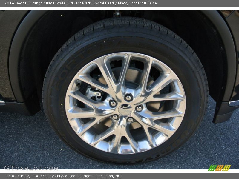 Brilliant Black Crystal Pearl / Black/Light Frost Beige 2014 Dodge Durango Citadel AWD