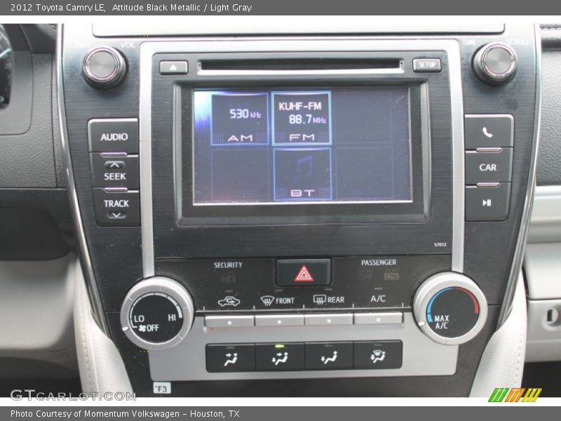 Attitude Black Metallic / Light Gray 2012 Toyota Camry LE