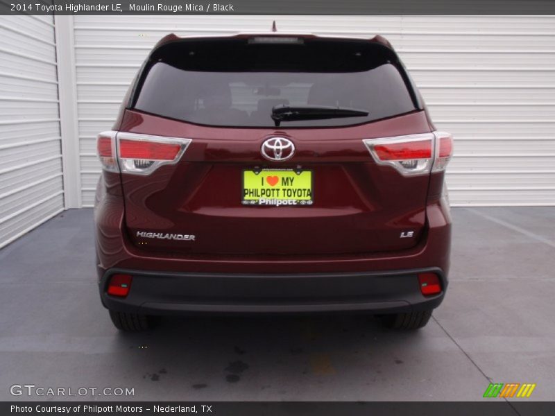 Moulin Rouge Mica / Black 2014 Toyota Highlander LE