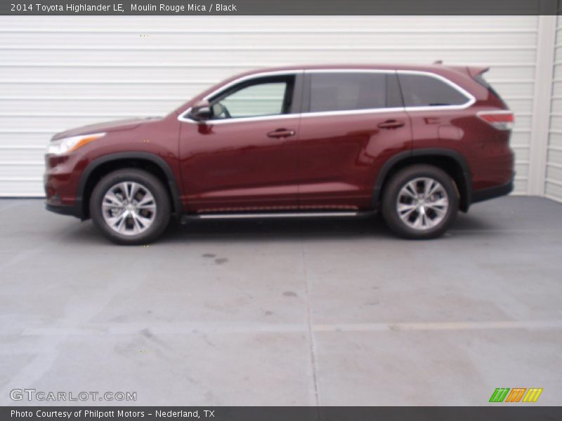 Moulin Rouge Mica / Black 2014 Toyota Highlander LE