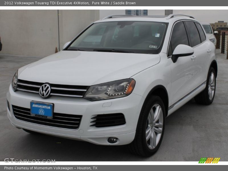 Pure White / Saddle Brown 2012 Volkswagen Touareg TDI Executive 4XMotion